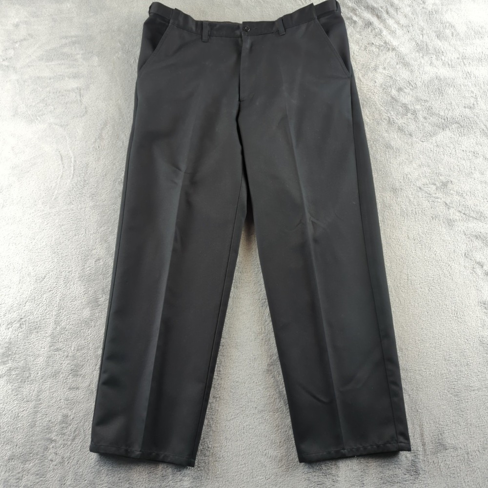 Denver Hayes Pants Mens 36x30 Flat Front Dress Slacks Classic Fit Polyester